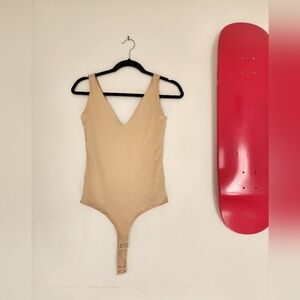 NWOT Beige Sleeveless Bodysuit